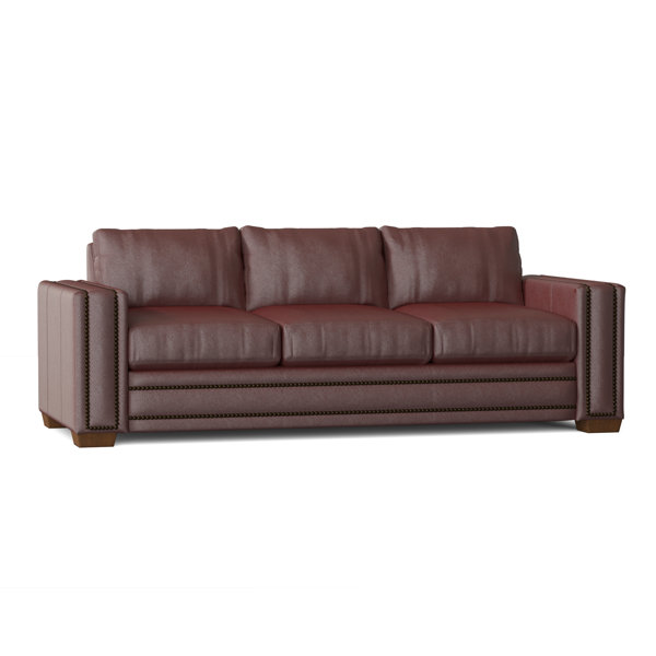 Omnia Leather Ashton 95'' Leather Sleeper Sofa Wayfair